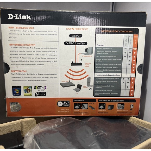 D-Link DIR-615-CS 300 Mbps 1-Port 10/100 Wireless N Router - Picture 4 of 4